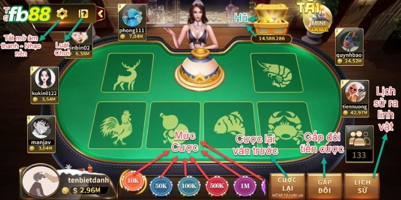 Luật chơi game bầu cua tại sân chơi FB 88