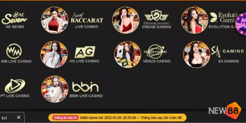 Ưu điểm nổi bật khi tham gia cá cược casino trực tuyến tại New88