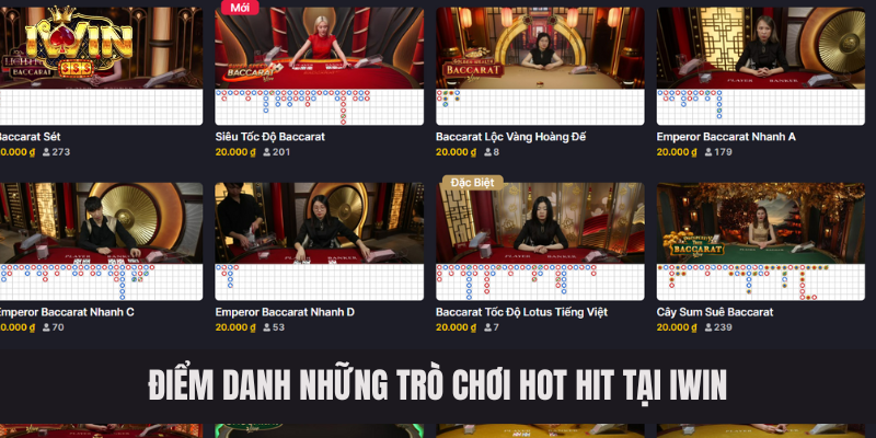 Điểm danh những trò chơi hot hit tại IWIN